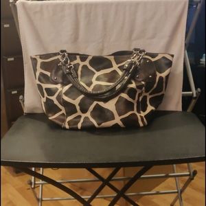 Leather Giraffe Print Woman's Purse